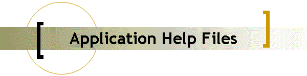 Application Help Files